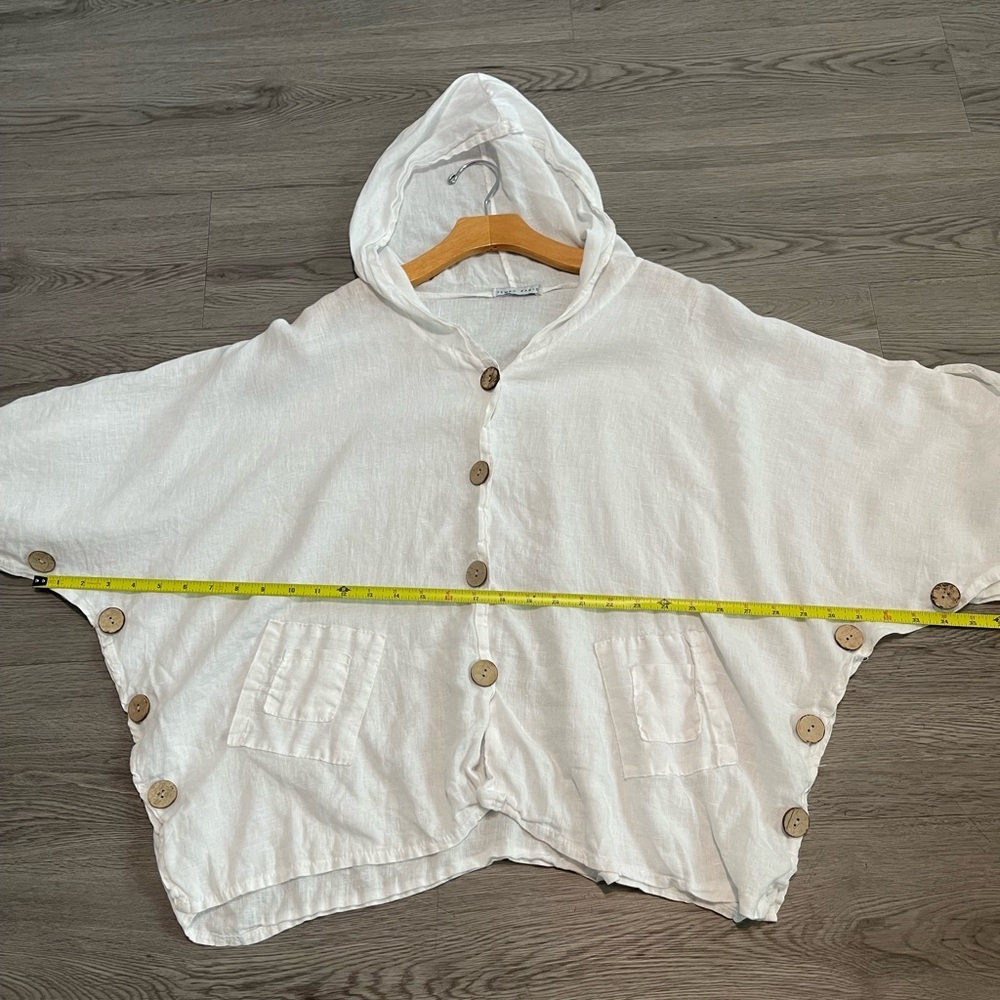 Tempo Paris White Button-Up Top - Picture 4 of 8